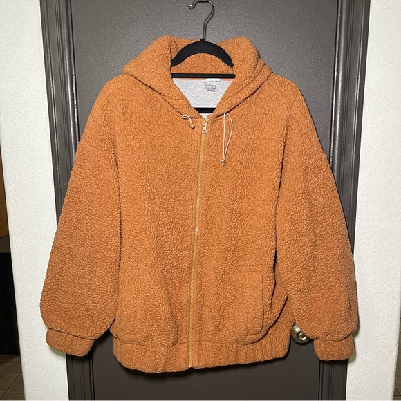 aerie Jackets & Blazers - Orange Sherpa Jakcet